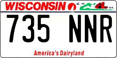 WI license plate 735NNR