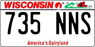 WI license plate 735NNS