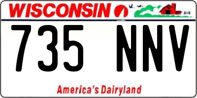 WI license plate 735NNV
