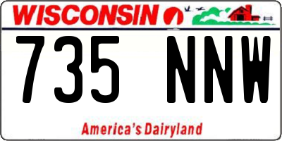 WI license plate 735NNW