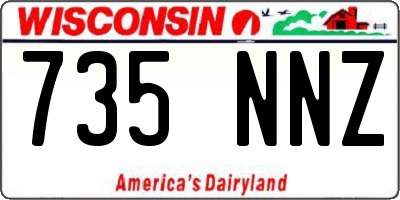 WI license plate 735NNZ