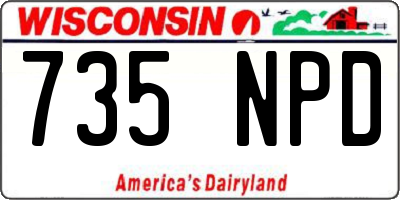 WI license plate 735NPD