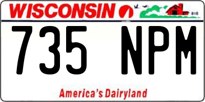WI license plate 735NPM