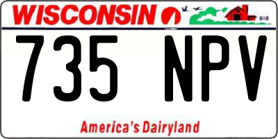 WI license plate 735NPV