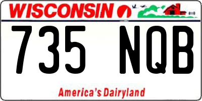 WI license plate 735NQB