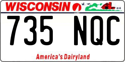 WI license plate 735NQC