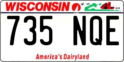 WI license plate 735NQE