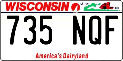 WI license plate 735NQF