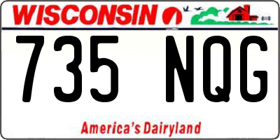 WI license plate 735NQG