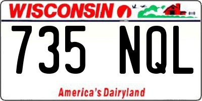 WI license plate 735NQL