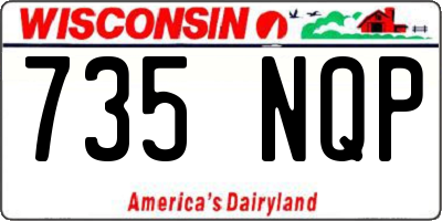 WI license plate 735NQP
