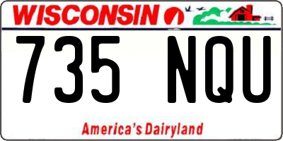 WI license plate 735NQU