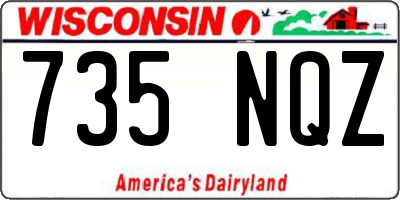 WI license plate 735NQZ