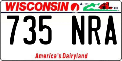 WI license plate 735NRA