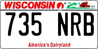 WI license plate 735NRB