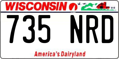 WI license plate 735NRD