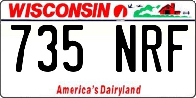 WI license plate 735NRF