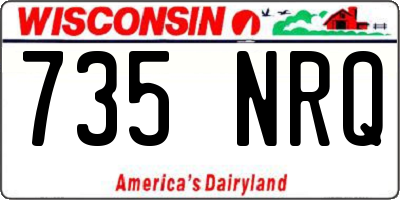 WI license plate 735NRQ