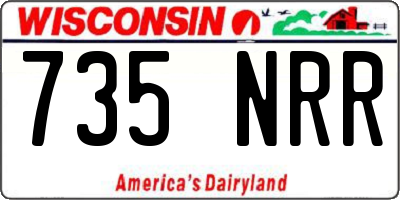 WI license plate 735NRR
