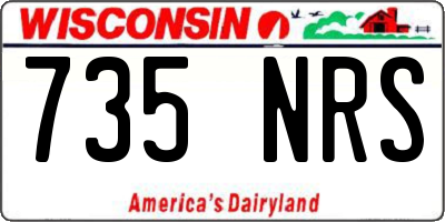 WI license plate 735NRS