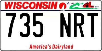 WI license plate 735NRT