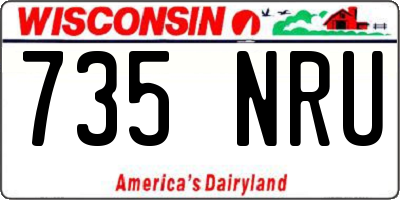 WI license plate 735NRU