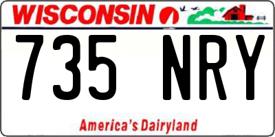 WI license plate 735NRY