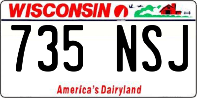 WI license plate 735NSJ