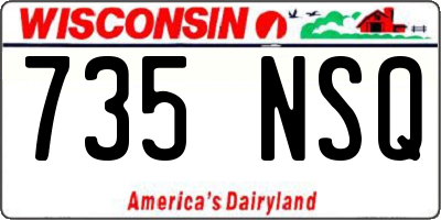WI license plate 735NSQ