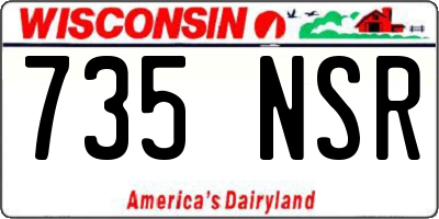 WI license plate 735NSR