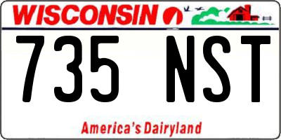 WI license plate 735NST