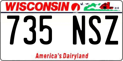 WI license plate 735NSZ