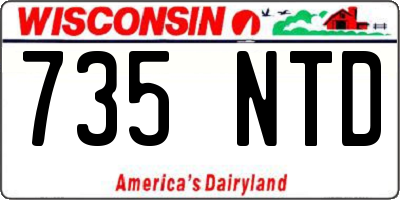 WI license plate 735NTD