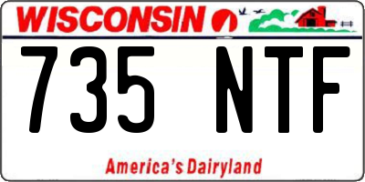 WI license plate 735NTF