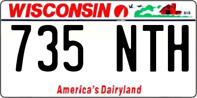 WI license plate 735NTH