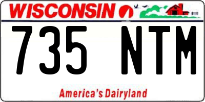 WI license plate 735NTM