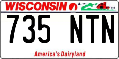 WI license plate 735NTN