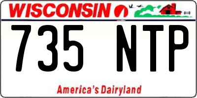 WI license plate 735NTP