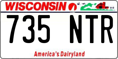 WI license plate 735NTR
