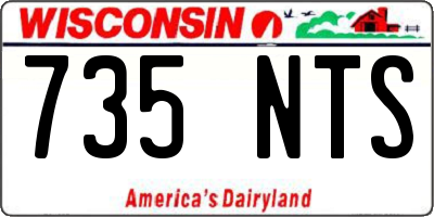 WI license plate 735NTS