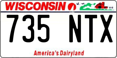 WI license plate 735NTX