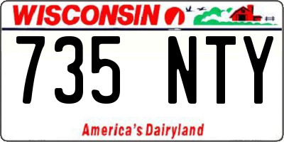 WI license plate 735NTY