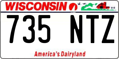 WI license plate 735NTZ