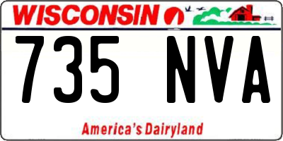 WI license plate 735NVA