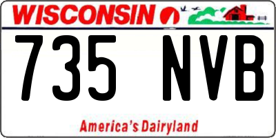 WI license plate 735NVB