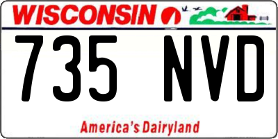 WI license plate 735NVD