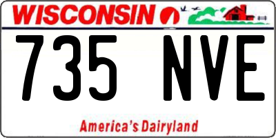WI license plate 735NVE