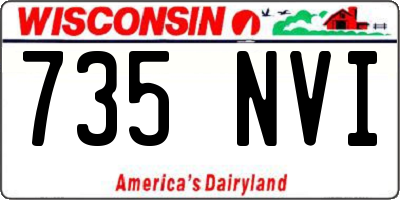 WI license plate 735NVI