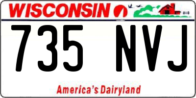 WI license plate 735NVJ