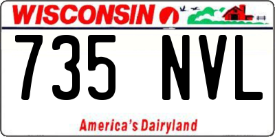 WI license plate 735NVL